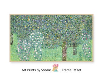 Klimt Rosebushes Painting for Samsung Frame TV (Digital Download)