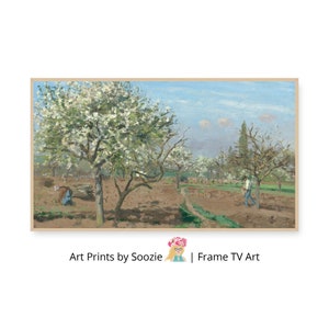 Spring Orchard Watercolor – 4K Digital Download for Samsung Frame TV, High-Resolution Nature Art, Instant Download