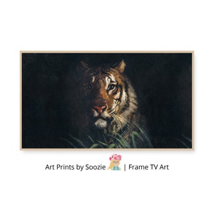 Retrato de tigre melancólico: Arte de vida salvaje para Samsung Frame TV (Descarga digital)