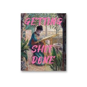 Quirky Altered Vintage Portrait: Eclectic Home Office Art (Printable Digital Download)