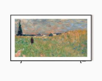 Georges Seurat Summer Landscape Samsung Frame TV Art – Vintage Impressionist 4K Digital Download