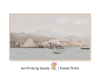 Mediterrane Küsten Malerei für Samsung Frame TV (Digitaler Download)