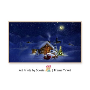 Santa Frame TV Art, Frame TV Art Christmas, Christmas Frame TV Art, Frame Tv Christmas Art, Holiday Art Frame Tv, Santa on Christmas Eve