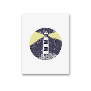 Printable Beach House Digital Art Print, Lighthouse wall art, Nautical Art Print, Coastal art, Beach art, Instant Downloadable Art Print