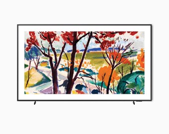 Samsung Rahmen TV Kunst Bunte Abstrakte Landschaft, moderne Natur Wand Dekor Digital Download