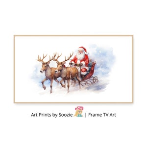 Santa Frame TV Art, Frame TV Art Christmas, Christmas Frame TV Art, Frame Tv Christmas Art, Holiday Art Frame Tv, Santa Claus, Frame Tv Art