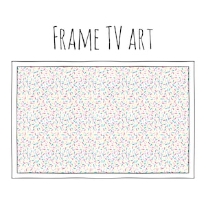 Arte para TV con marco Funfetti Samsung: Diseño de chispas de cumpleaños (Descarga digital)