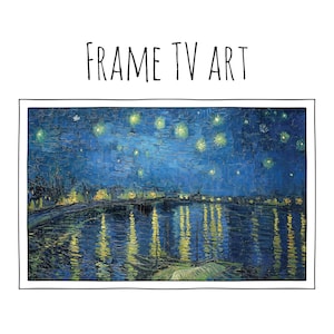 Starry Night Over the Rhône by Vincent van Gogh – Samsung Frame TV Art – Vintage Artwork - Digital Download