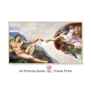 Creation of Adam 4K Art: Samsung Frame TV Art (Digital Download)