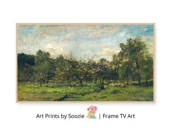 Vintage French Landscape Painting for Samsung Frame TV | Farmhouse Art (Digital Download)
