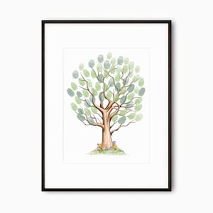 Fingerprint Tree Download | Alternative Guest Book | Thumbprint Tree | Fingerprint Tree | Finger Print | Unique Guestbook | Instant Download