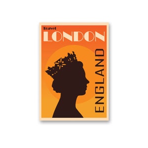 Queen Elizabeth II Art Print: London Travel Poster (Printable Digital Download)