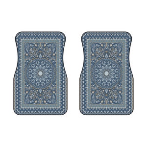 Light Blue Persian Car Mats (2x Front)