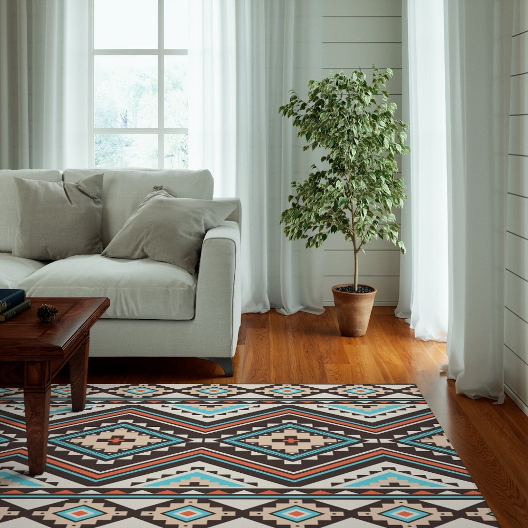 Geometric Linear Native American Apache Textile Dornier Rug - Etsy