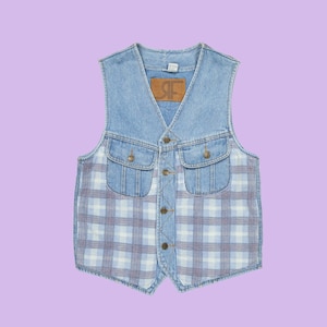 Vintage Denim Waistcoat - Denim Vest Rafaella