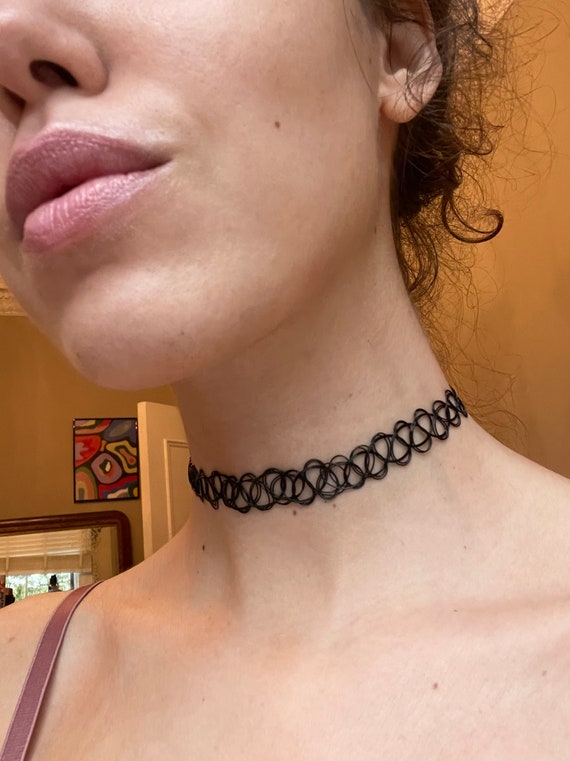 Tattoo Choker Black 90s Plastic Tattoo 