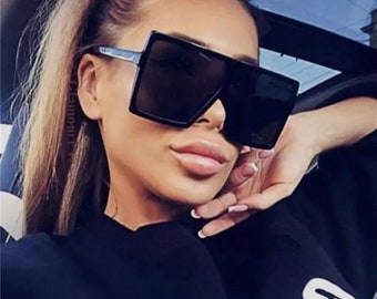 black straight top sunglasses