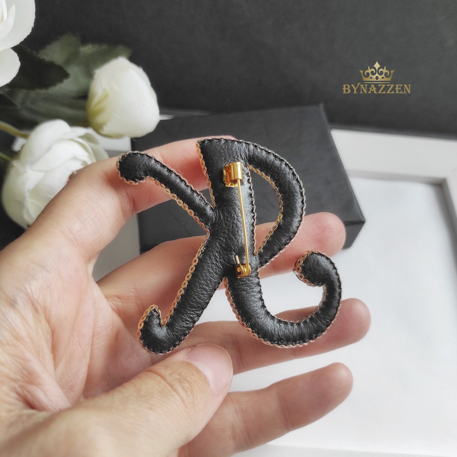 Custom Design Letter K Brooch, Custom Name Brooch, Personalized ...