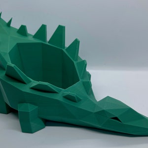 MEGA STEGA(SAURUS)! 3D Printed Dinosaur Planter Indoor Planter Green Dinosaur Planter Extra Large Dinosaur Planter