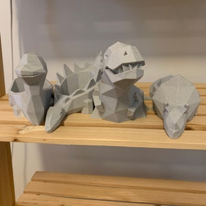 Low Poly Dino Planters