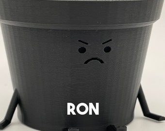 Ron the Grumpy Planter: Large Kawaii Indoor Planter
