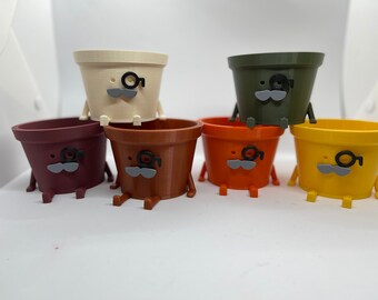 Sir Watson Kawaii Planter with Face, Small/Medium Indoor Planter