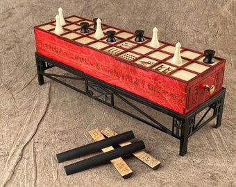 The Anubis SENET! A Game from the Ancient Egyptian Underworld! Stunning Blood Red & Black!