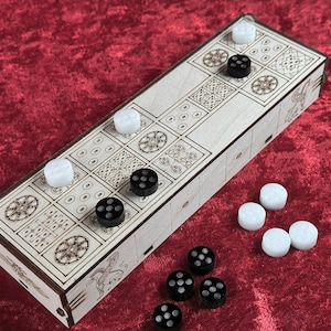 Handmade Royal Game of Ur: Ancient Sumer Travel Board Game