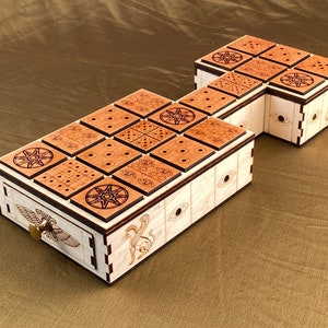 The Royal Game of UR A game of Skill and Strategy from Ancient Mesopotamia. Hand Crafted, Fine Woods, Amazing Details. image 8