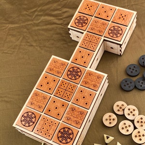 The Royal Game of UR A game of Skill and Strategy from Ancient Mesopotamia. Hand Crafted, Fine Woods, Amazing Details. image 3