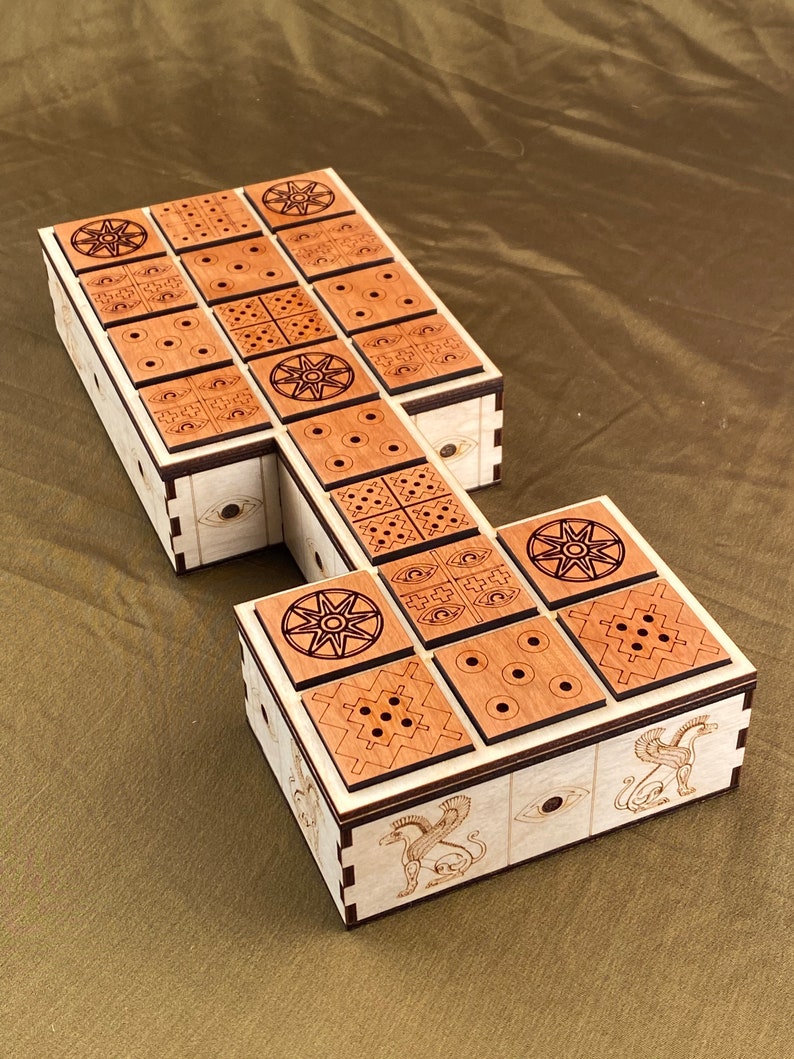 The Royal Game of UR A game of Skill and Strategy from Ancient Mesopotamia. Hand Crafted, Fine Woods, Amazing Details. image 5