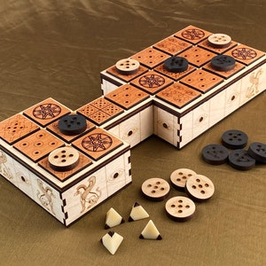 The Royal Game of UR A game of Skill and Strategy from Ancient Mesopotamia. Hand Crafted, Fine Woods, Amazing Details. image 1