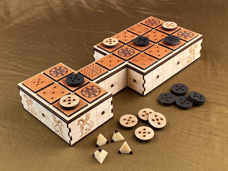 The Royal Game of UR A game of Skill and Strategy from Ancient Mesopotamia. Hand Crafted, Fine Woods, Amazing Details. image 1