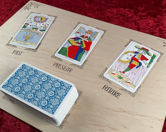 Tarot Spread Board - Past, Present, Future layout, Elegant Victorian Styling, Tarot Reading in Style.