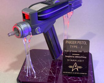 Star Trek Phaser Sternenkarte Display für jeden Star Trek Typ 2 Phaser! Maßgeschneidert. Museumsqualität.
