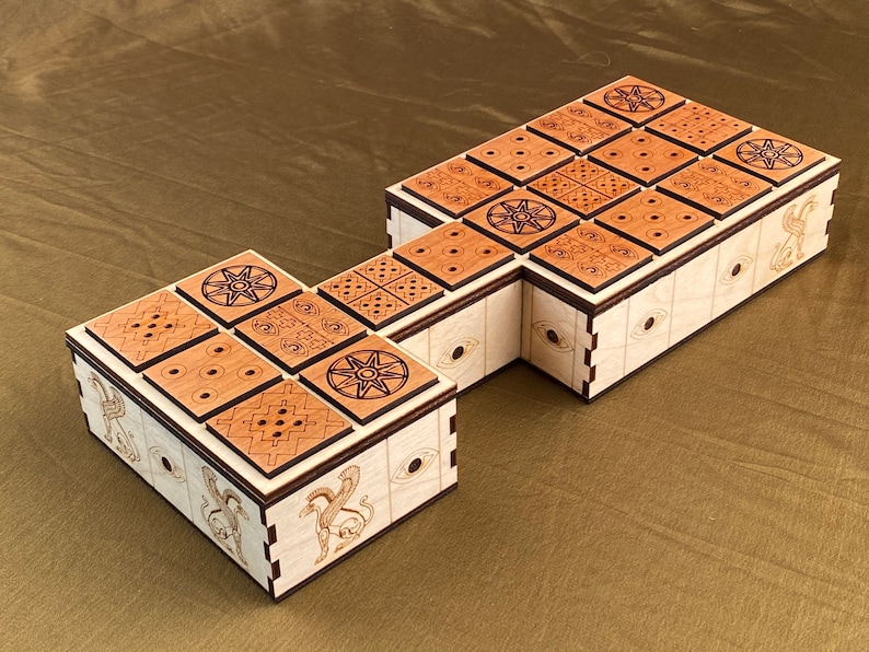 The Royal Game of UR A game of Skill and Strategy from Ancient Mesopotamia. Hand Crafted, Fine Woods, Amazing Details. image 6