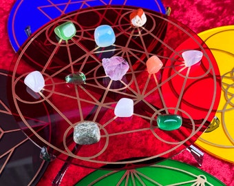 Deluxe Crystal Grid - Unique Design, Choice of Colors & Styles. Crystal Energy, Meditation