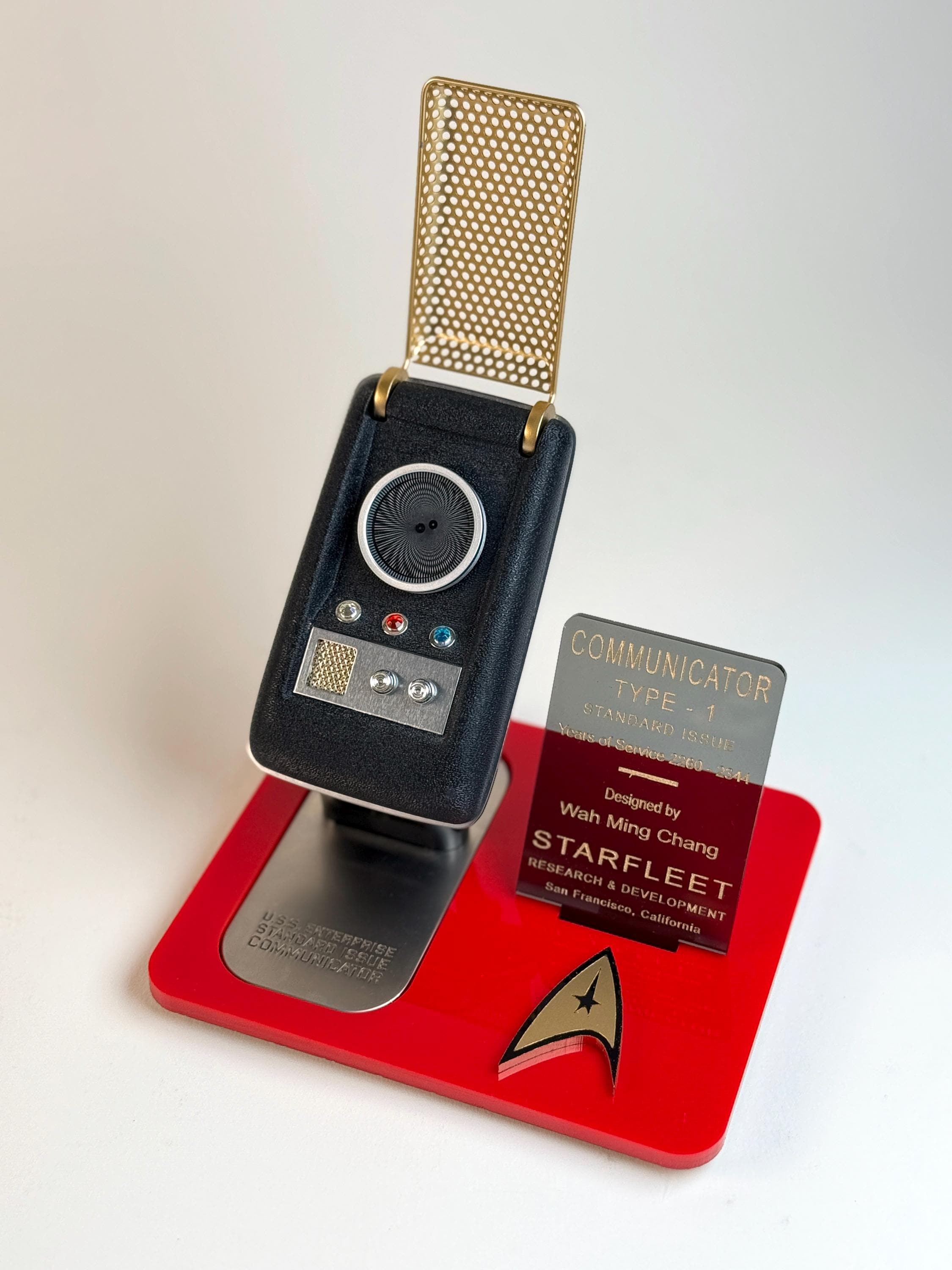 Commicator Deluxe Star Trek Communicator Display Stand for Wand Company's ...