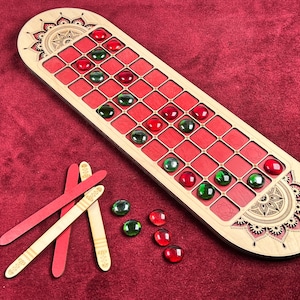 Tablan ~ The Ancient Game of India. Abstract Wooden Board Game from the Ancient World.