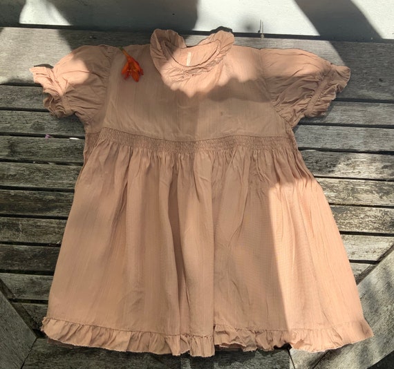 Antique, Vintage Linen Childs, Toddlers Dress 1920s Doll Dress.