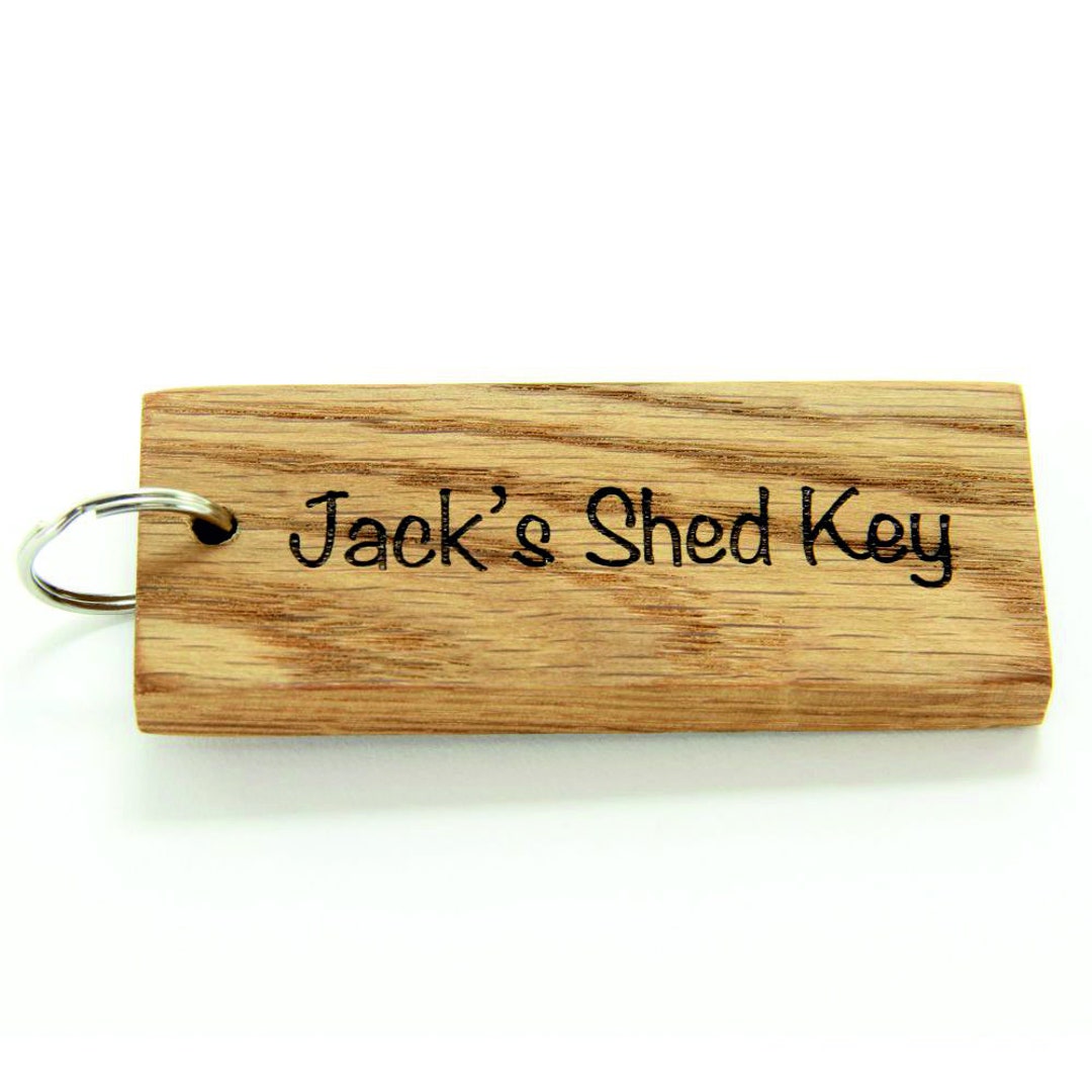 Solid Oak Key Ring. Personalised Wooden Key Fob. Customise With Your ...