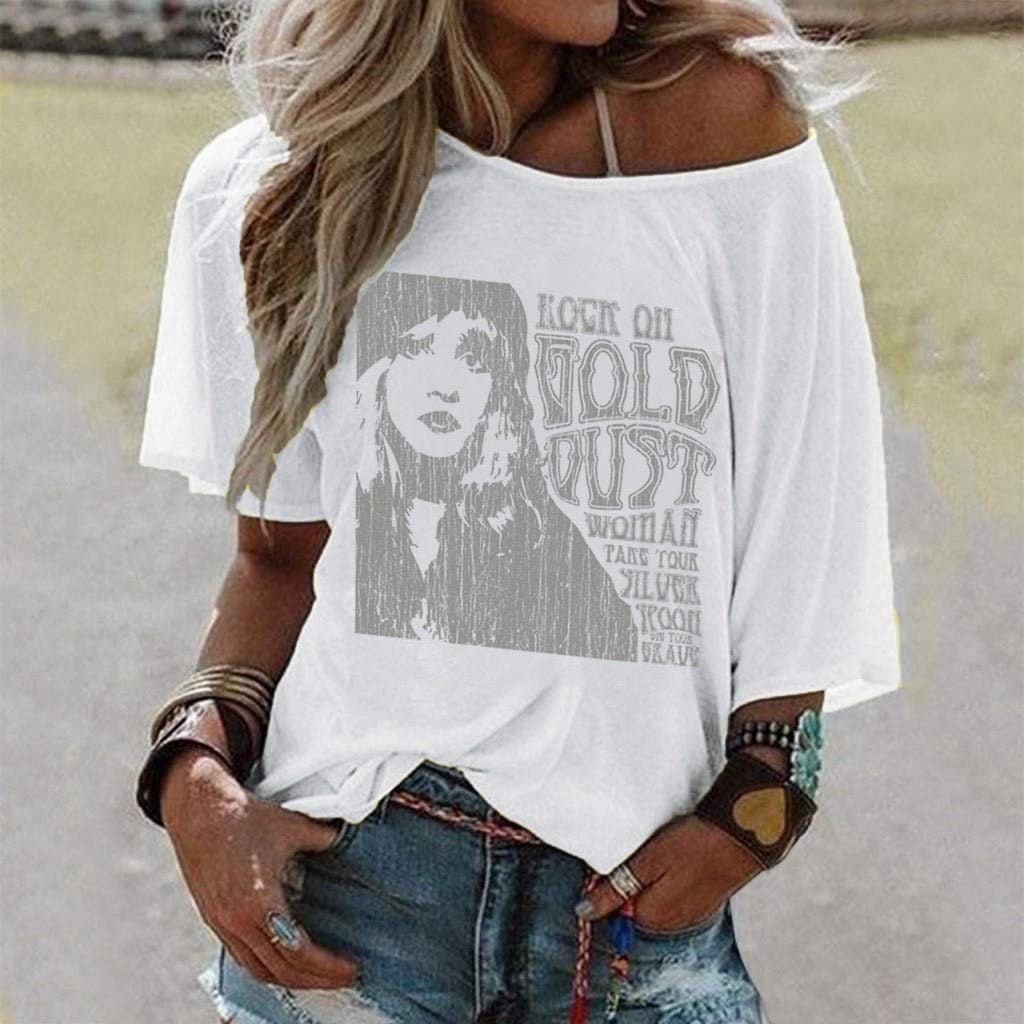 Discover 70's Vintage Style / Stevie Nicks Inspired - "Gold Dust Woman" Flowy Dolman Band T-shirt