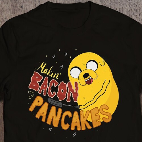 Making Bacon Pancakes Hoodie Jake the Dog Jumper Adventure Etsy
