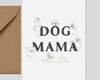 Tarjeta de cumpleaños de mamá perro