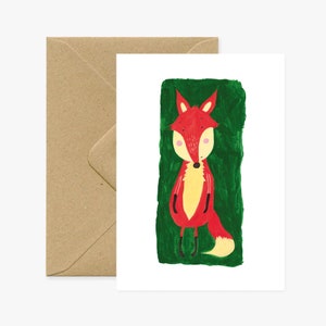 Leo the fox cub greeting card