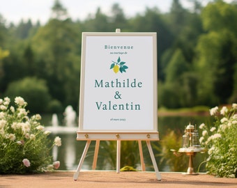 Wedding Poster Welcome Lemons Theme