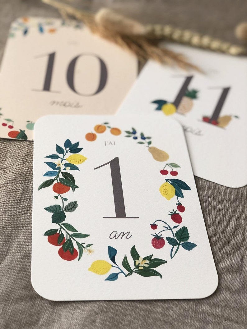 Cartes étapes Fruits 'Ma première Année' image 5