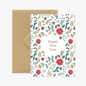 Carte végétale Happy New Year