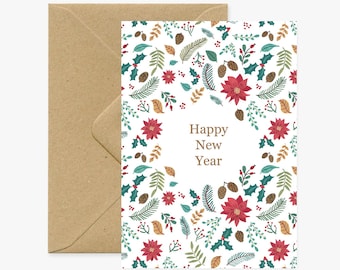 Carte végétale Happy New Year