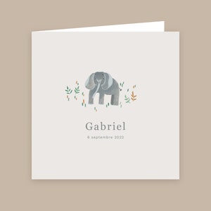 Anúncio de nascimento personalizado 4 páginas Elefante